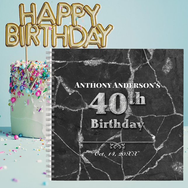 Marble 40th Birthday Party Guest Book (Creator Uploaded)