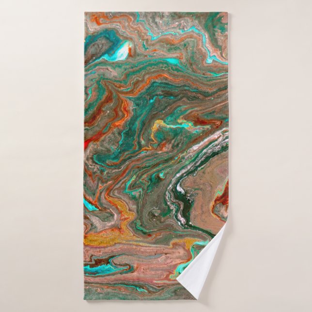 Marble abstract acrylic background. Marbling artwo Bath Towel (Bath Towel)