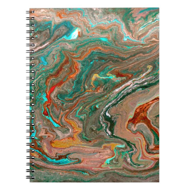 Marble abstract acrylic background. Marbling artwo Notebook (Front)