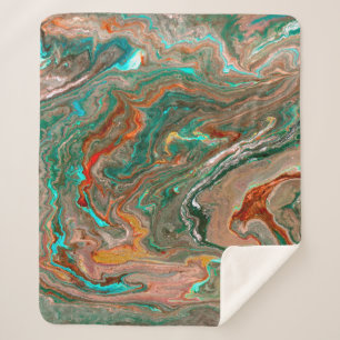 Marble abstract acrylic background. Marbling artwo Sherpa Blanket
