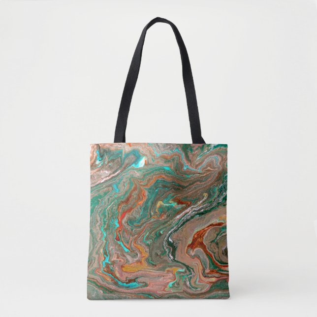 Marble abstract acrylic background. Marbling artwo Tote Bag (Front)