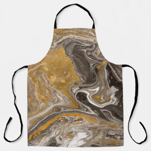 Marble abstract acrylic background. Nature marblin Apron