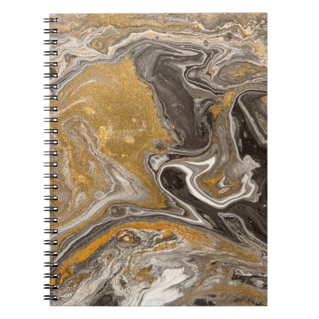 Marble abstract acrylic background. Nature marblin Notebook (Front)