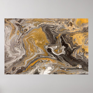 Marble abstract acrylic background. Nature marblin Poster