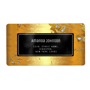 Marble Abstract Black Metal Gold RSVP Abstract VIP