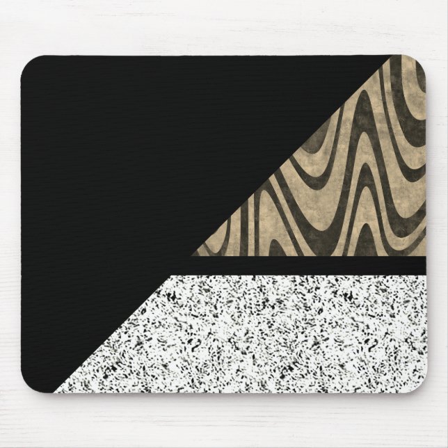 Marble Abstract Black Mouse Mat (Front)