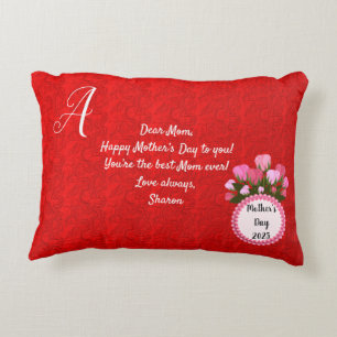 Marble Abstract Double Sided 2 Designs Flowers Mum Decorative Cushion