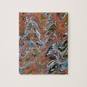 Marble Abstract In Red Jigsaw Puzzle