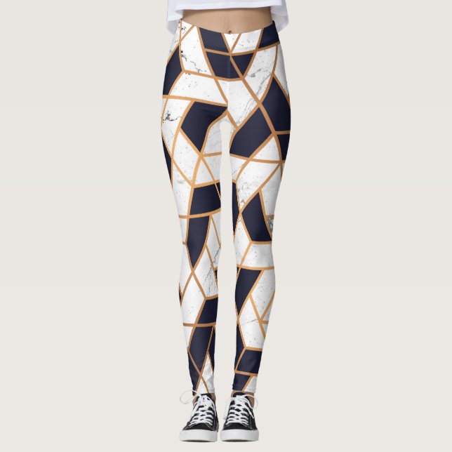 Marble Abstract Mosaic Leggings (Front)