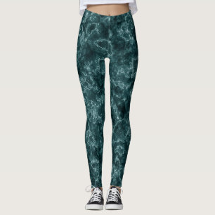 Marble abstract pattern leggings