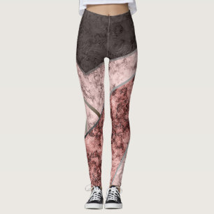 Marble abstract pattern leggings