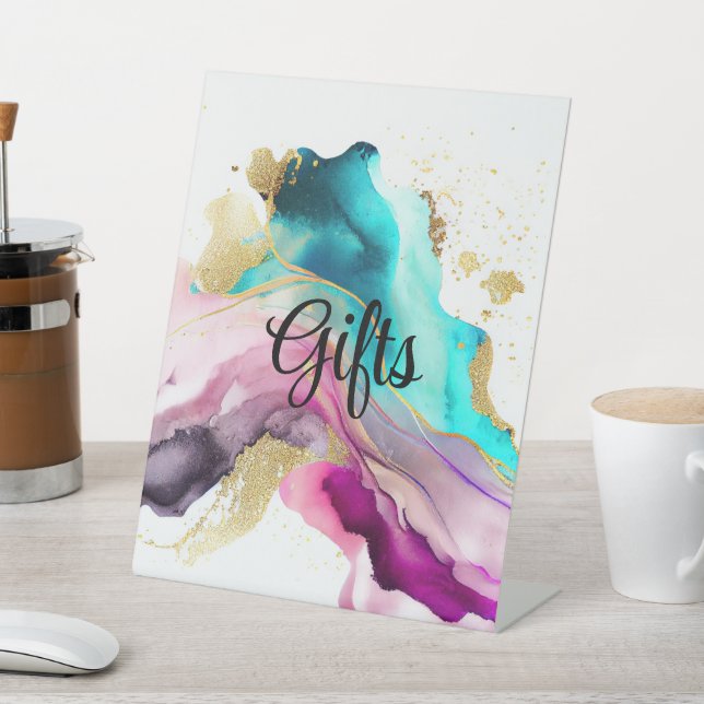 Marble Abstract Pedestal Sign (In SItu)