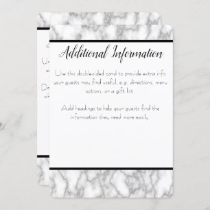 Marble Additional Info Card