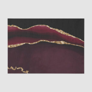 Marble Agate Chic Black Purple Gold Glitter Tissue Paper