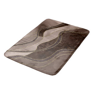 Marble Agate Gold Glam 4 - landscape Bath Mat