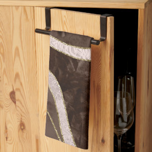 Marble Agate Gold Glam 5 Tea Towel