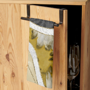Marble Agate Gold Glam 7 Tea Towel