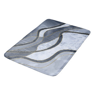 Marble Agate Gold Glam 8 - landscape Bath Mat