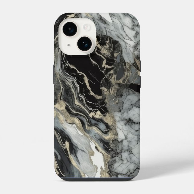 Marble Agate Inspired Luxury Texture  iPhone Case (Back)