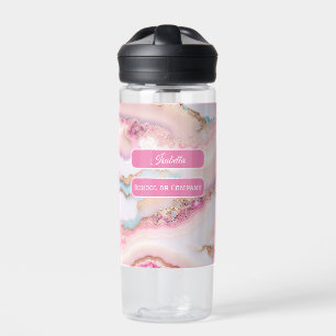 Marble Agate Popular Blue Pink Gold Collection Water Bottle
