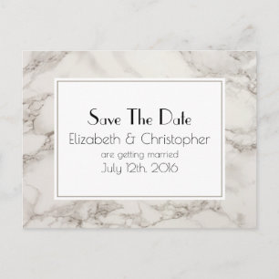 Marble Alabaster Taupe Tan Abstract Save The Date Announcement Postcard