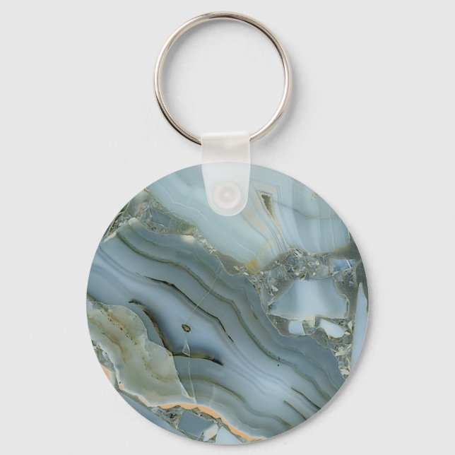 Marble and Crystal Key Ring (Front)