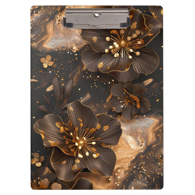 Marble and Flowers Clipboard (Front)