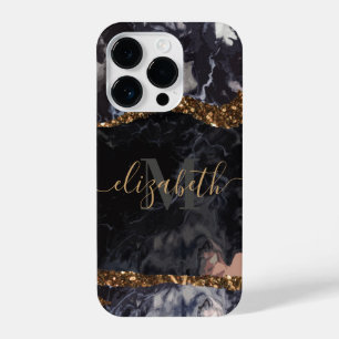 Marble and Glitter Abstract iPhone 14 Pro Case