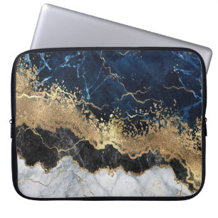 Marble and Glitter Laptop Sleeve