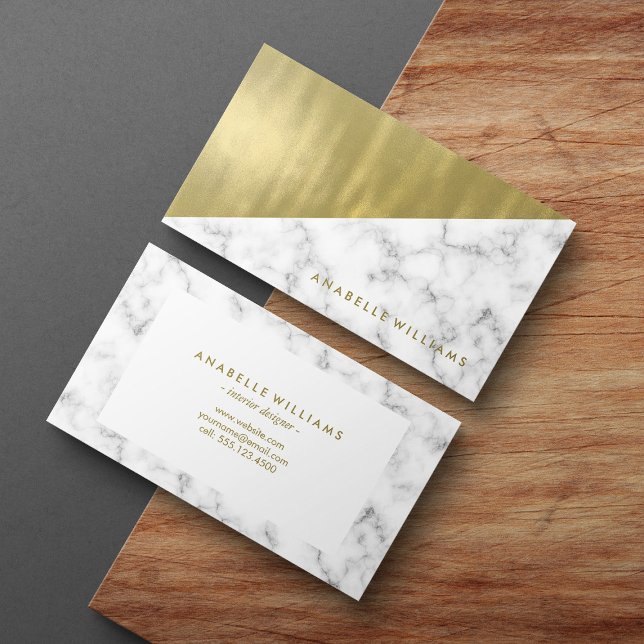 Marble and Gold Texture Business Card (Creator Uploaded)