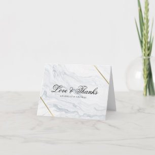 Marble and Gold Wedding Thank You Card