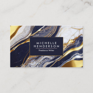 Marble and Golden Foil Business Card
