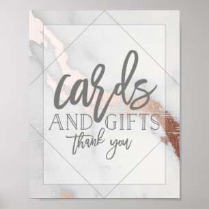 MARBLE AND METALLIC CARDS AND GIFTS POSTER