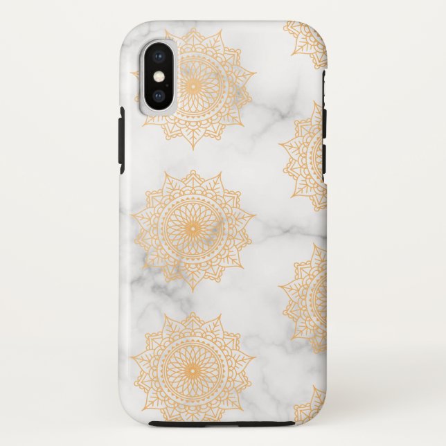 marble and Ornate Pattern Case-Mate iPhone Case (Back)
