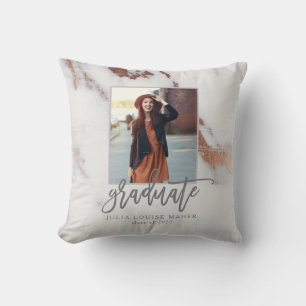 MARBLE AND ROSE GOLD GRADUATION CUSHION