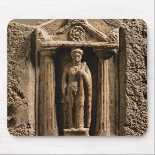 Marble and sandstone votive stele with female figu mouse mat