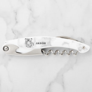 Marble And Tiger Head Corkscrew