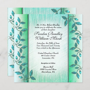 Marble and Vine Wedding Invitation