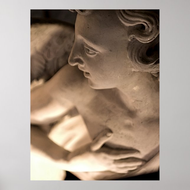 Marble Angel Sculpture Art Print (Front)