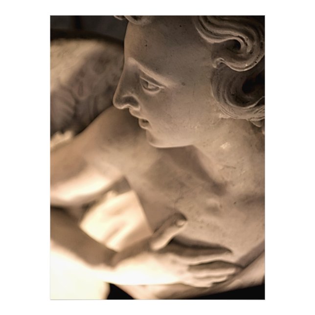 Marble Angel Sculpture Art Print (Front)