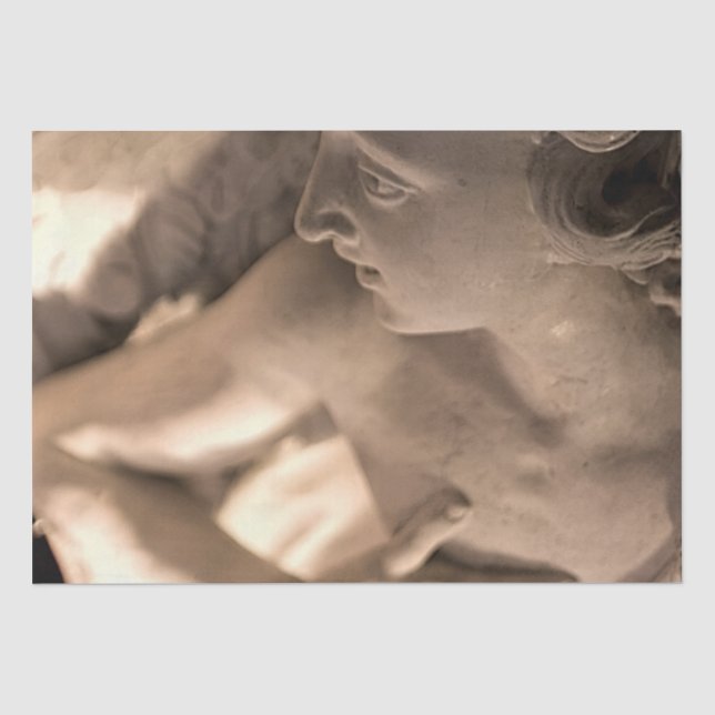 Marble Angel Sculpture Art Print Tissue Paper (Front)