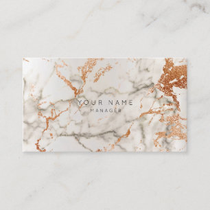 Marble Appointment Card Silver Copper Gray VIP