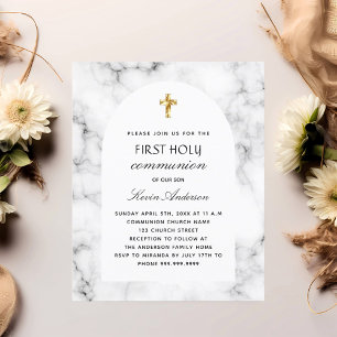 Marble arch first holy communion invitation