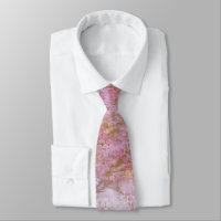 MARBLE ART DECO PATTERNED PINK LILAC TIE