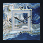 Marble Art Deco Square Wall Clock<br><div class="desc">Great clock design. You will love it like others. Be free to use this design for other product you like or to customise and add your text. Follow me for more. Thank you. Have a nice day.</div>
