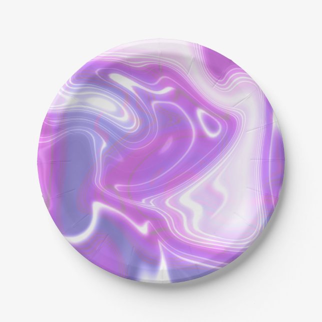 Marble art fun minx nail wraps paper plate (Front)