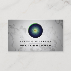 Marble back camera lens light business card