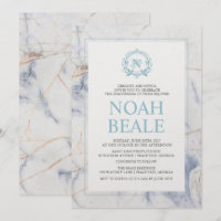 Marble Baptism Invitation