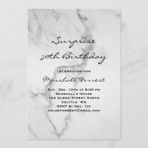 Marble Birthday Invitation