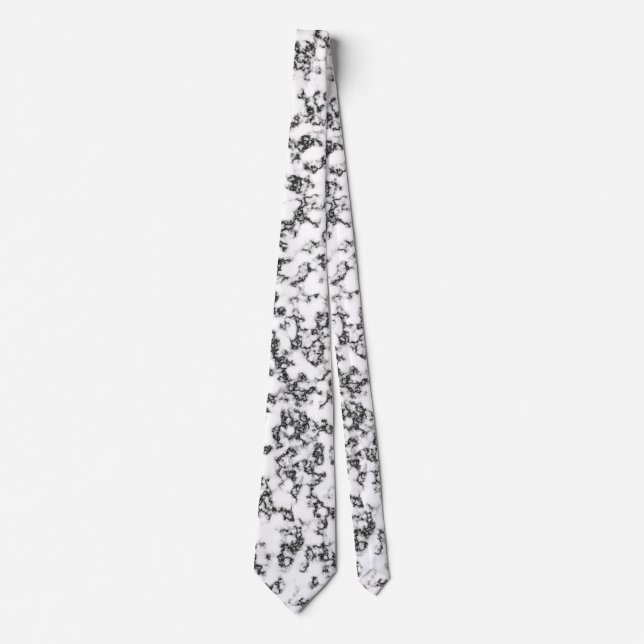 Marble black and white background tie (Front)